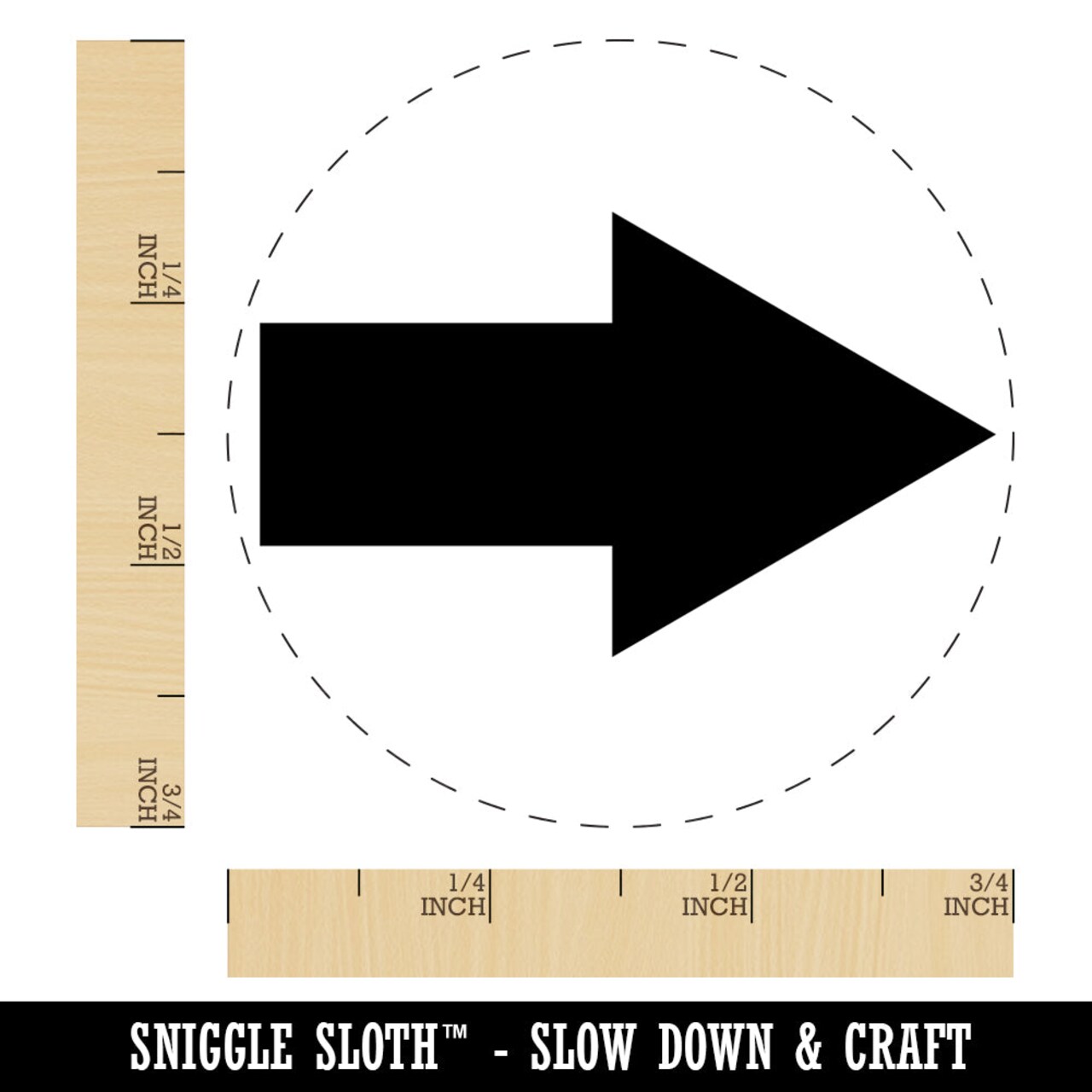 Arrow Solid Self-Inking Rubber Stamp for Stamping Crafting Planners